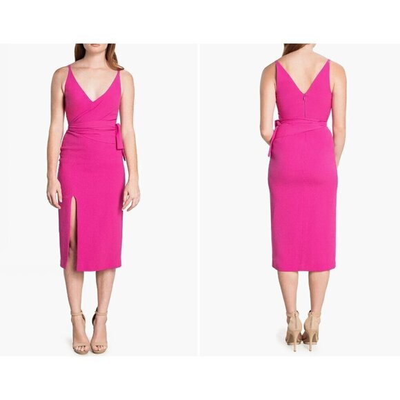 New Dress The Population Size S Kiara Side Bow Body-Con Cocktail Dress - Picture 1 of 11